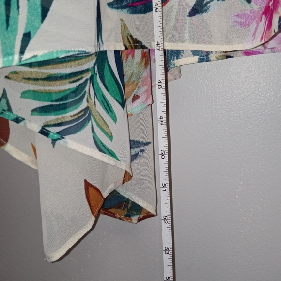 NWOT Signature by Robbie Bee Cowl Neck Floral Chiffon Handkerchief Dress Sz. 24W - Picture 10 of 14